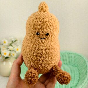 Handmade Amigurumi Crochet Peanut Plushie